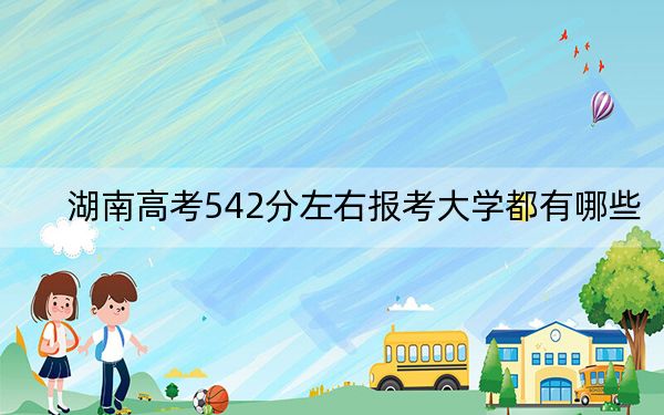 湖南高考542分左右报考大学都有哪些? 2024年录取最低分542的大学