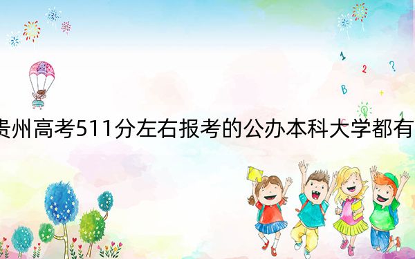 贵州高考511分左右报考的公办本科大学都有哪些？