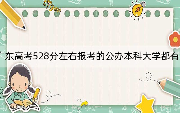 广东高考528分左右报考的公办本科大学都有哪些？（附带2022-2024年528录取名单）