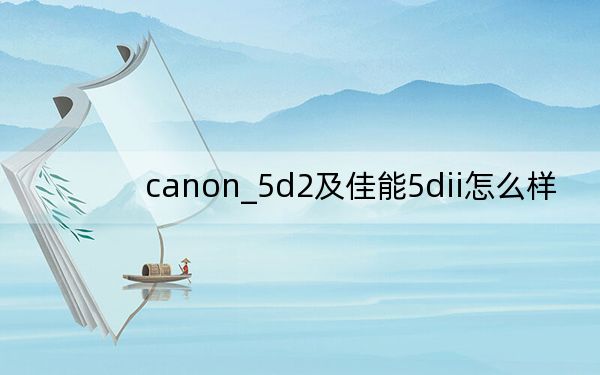 canon_5d2及佳能5dii怎么样