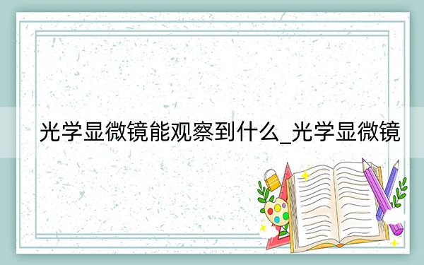 光学显微镜能观察到什么_光学显微镜