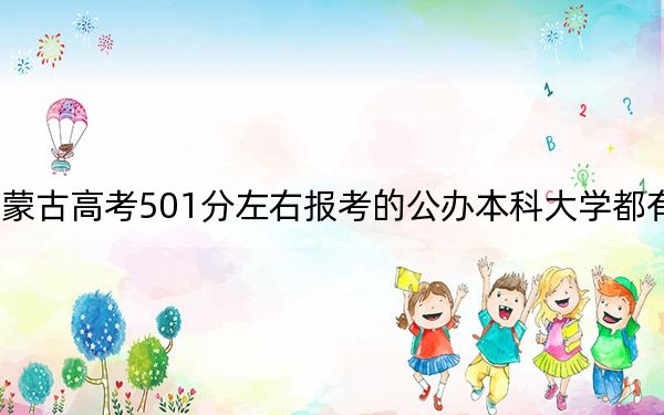 内蒙古高考501分左右报考的公办本科大学都有哪些？（供2025届高三考生参考）