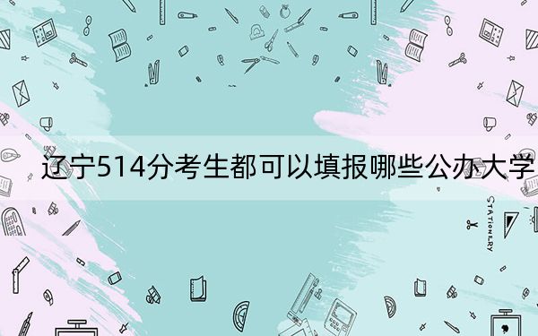 辽宁514分考生都可以填报哪些公办大学？ 2024年一共18所大学录取