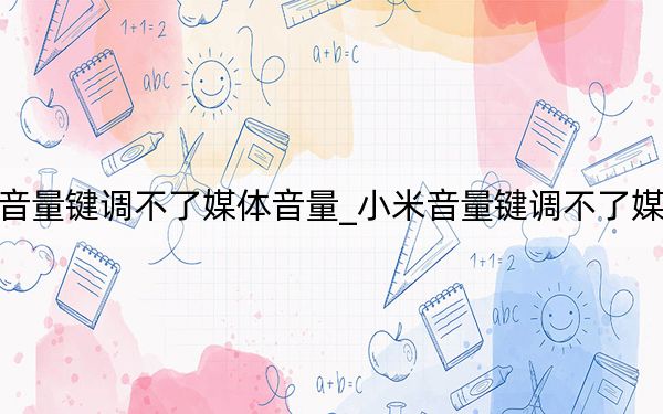 小米音量键调不了媒体音量_小米音量键调不了媒体音量