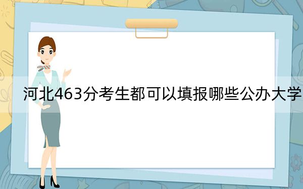 河北463分考生都可以填报哪些公办大学？（附带2022-2024年463左右大学名单）
