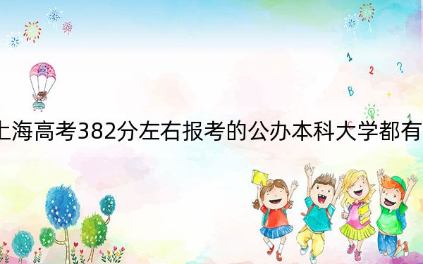 上海高考382分左右报考的公办本科大学都有哪些？ 2024年一共0所大学录取