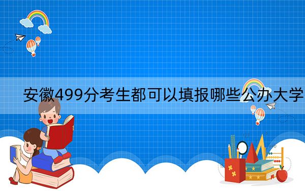 安徽499分考生都可以填报哪些公办大学？ 2024年高考有70所最低分在499左右的大学