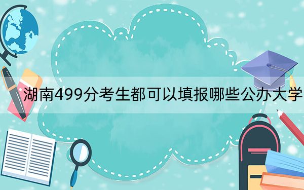 湖南499分考生都可以填报哪些公办大学？（附带2022-2024年499录取名单）