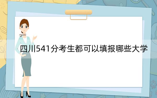 四川541分考生都可以填报哪些大学？ 2024年录取最低分541的大学