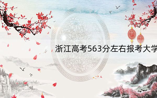 浙江高考563分左右报考大学都有哪些?(供2025届高三考生参考)