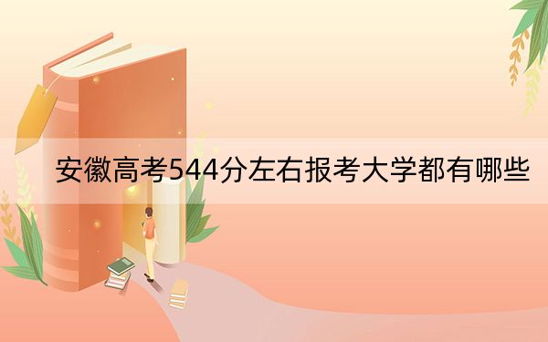 安徽高考544分左右报考大学都有哪些? 2024年录取最低分544的大学