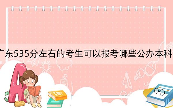 广东535分左右的考生可以报考哪些公办本科大学？（供2025年考生参考）