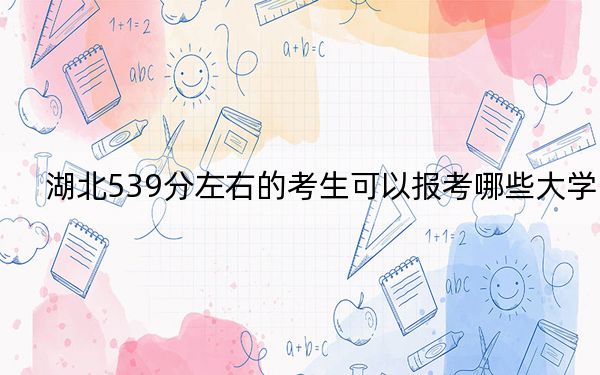 湖北539分左右的考生可以报考哪些大学？ 2024年录取最低分539的大学