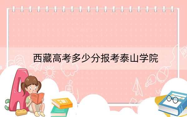 西藏高考多少分报考泰山学院？2024年录取分分