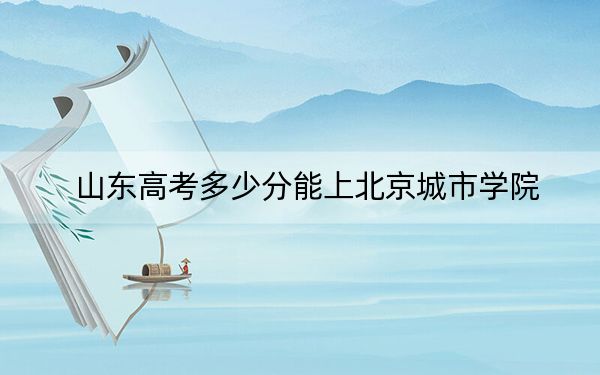 山东高考多少分能上北京城市学院？附2022-2024年最低录取分数线