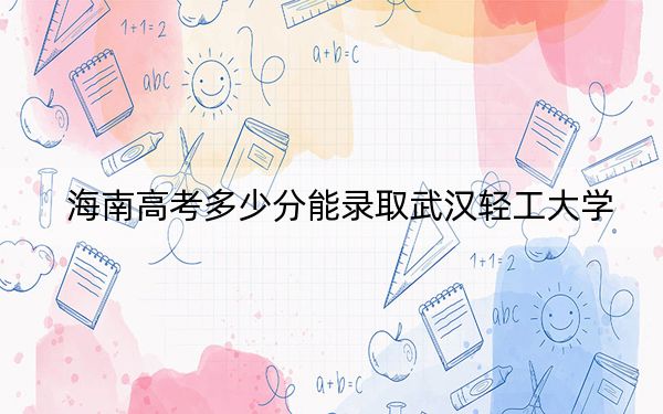 海南高考多少分能录取武汉轻工大学？2024年综合最低分600分