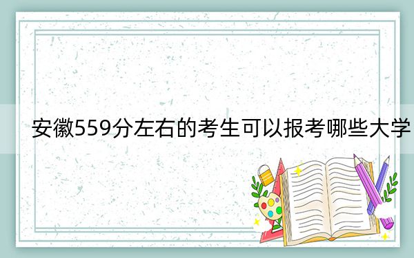 安徽559分左右的考生可以报考哪些大学？（供2025届高三考生参考）