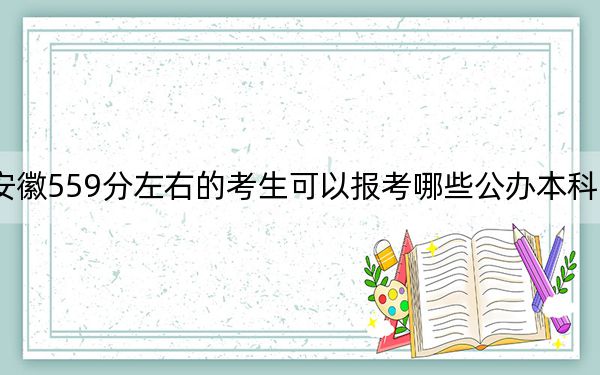 安徽559分左右的考生可以报考哪些公办本科大学?(附带近三年高校录取名单)