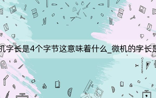 微机字长是4个字节这意味着什么_微机的字长是什么
