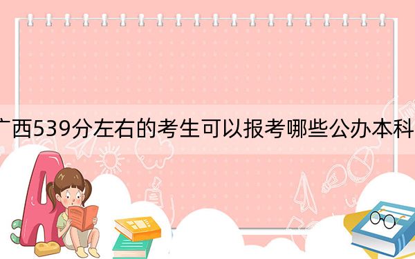 广西539分左右的考生可以报考哪些公办本科大学？（附带2022-2024年539左右大学名单）