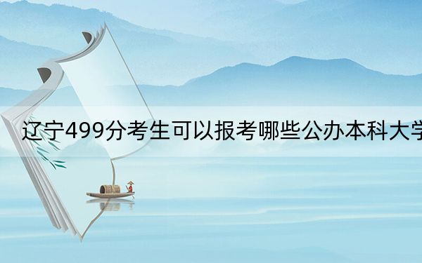 辽宁499分考生可以报考哪些公办本科大学?(供2025届高三考生参考)