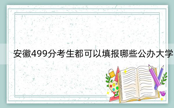 安徽499分考生都可以填报哪些公办大学? 2024年一共70所大学录取