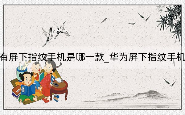 华为有屏下指纹手机是哪一款_华为屏下指纹手机有那些