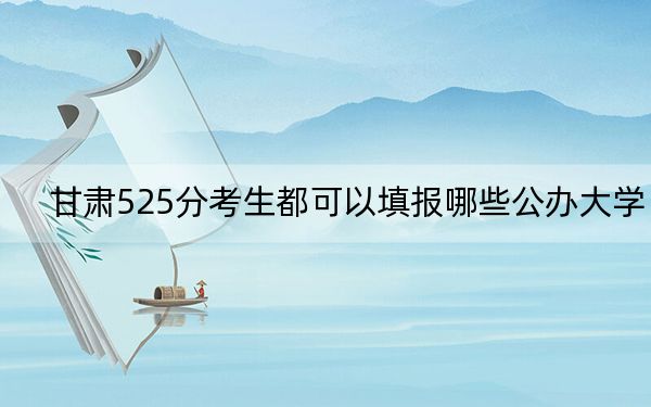 甘肃525分考生都可以填报哪些公办大学？ 2024年一共录取50所大学
