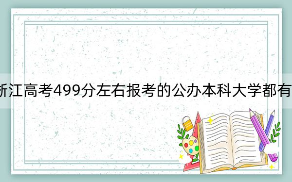 浙江高考499分左右报考的公办本科大学都有哪些? 2024年高考有22所最低分在499左右的大学