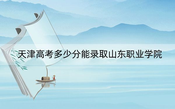 天津高考多少分能录取山东职业学院？2024年综合260分