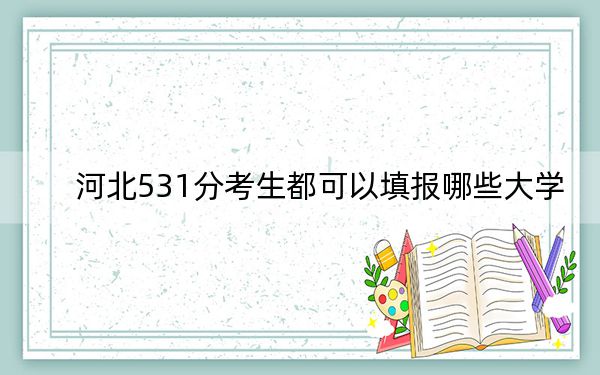 河北531分考生都可以填报哪些大学? 2024年一共35所大学录取