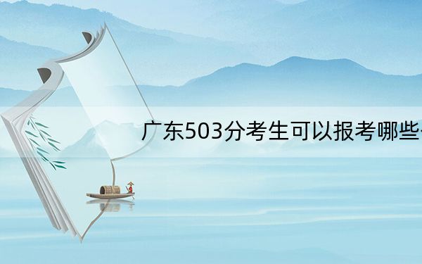 广东503分考生可以报考哪些公办本科大学？（附带2022-2024年503录取名单）