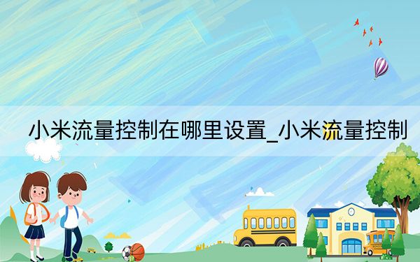 小米流量控制在哪里设置_小米流量控制