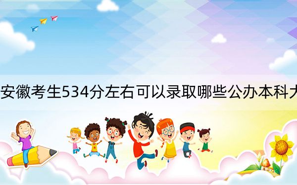 安徽考生534分左右可以录取哪些公办本科大学?