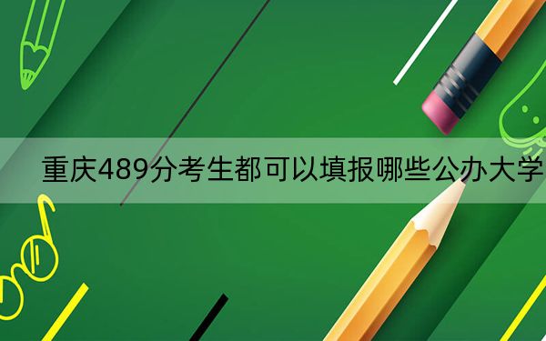重庆489分考生都可以填报哪些公办大学？
