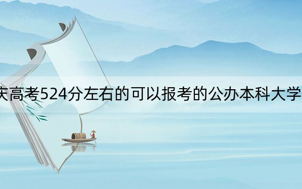 重庆高考524分左右的可以报考的公办本科大学名单！
