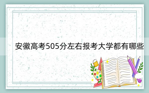 安徽高考505分左右报考大学都有哪些？