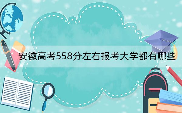 安徽高考558分左右报考大学都有哪些？ 2024年录取最低分558的大学