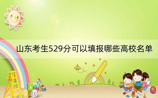 山东考生529分可以填报哪些高校名单？（附带近三年529分大学录取名单）