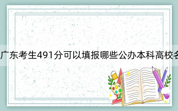 广东考生491分可以填报哪些公办本科高校名单？（附带2022-2024年491录取名单）