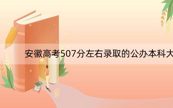 安徽高考507分左右录取的公办本科大学名单!(附带2022-2024年507录取名单)