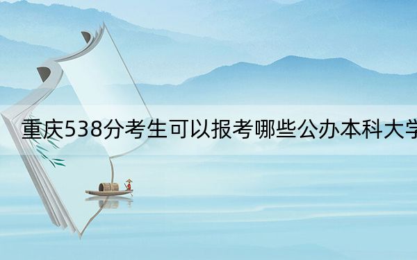 重庆538分考生可以报考哪些公办本科大学？（供2025年考生参考）