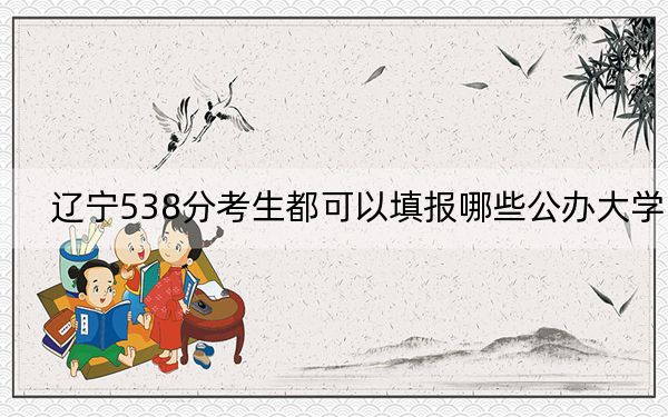 辽宁538分考生都可以填报哪些公办大学？