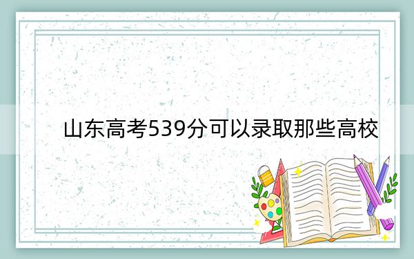 山东高考539分可以录取那些高校？ 2024年一共10所大学录取