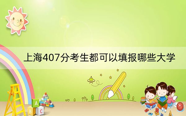 上海407分考生都可以填报哪些大学？