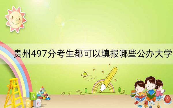 贵州497分考生都可以填报哪些公办大学？（附带2022-2024年497录取名单）