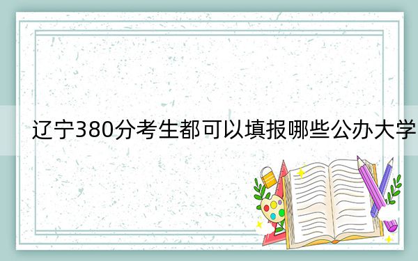 辽宁380分考生都可以填报哪些公办大学？ 2024年有11所录取最低分380的大学