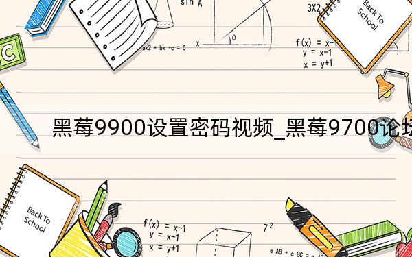 黑莓9900设置密码视频_黑莓9700论坛