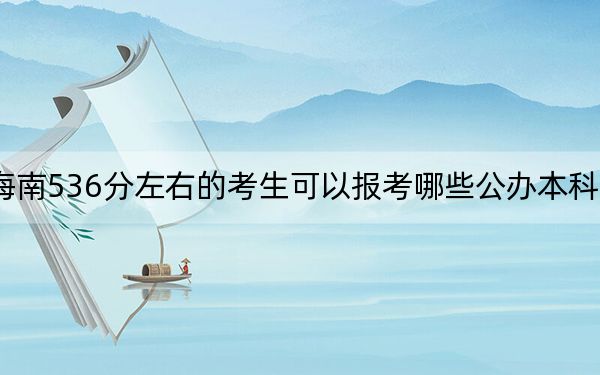 海南536分左右的考生可以报考哪些公办本科大学？ 2024年一共15所大学录取