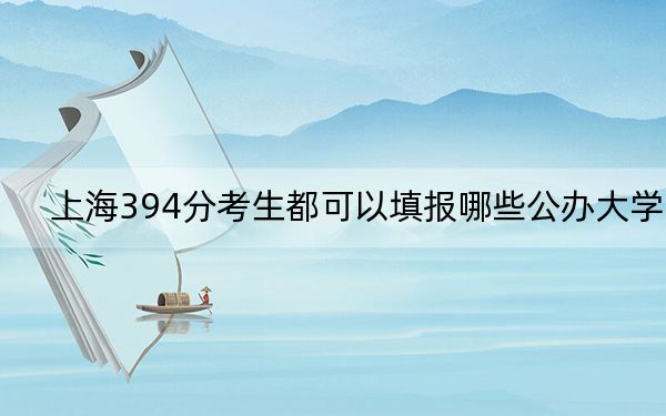 上海394分考生都可以填报哪些公办大学？ 2024年一共0所大学录取
